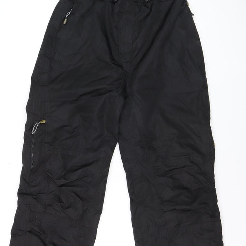 Trespass Womens Black Snow Pants Size 12 Waterproof Insulated Winter Trousers