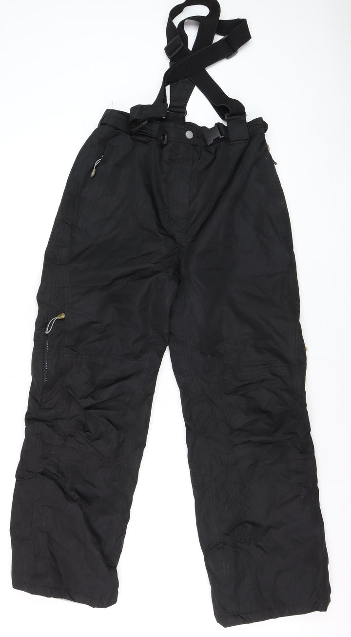 Trespass Womens Black Snow Pants Size 12 Waterproof Insulated Winter Trousers