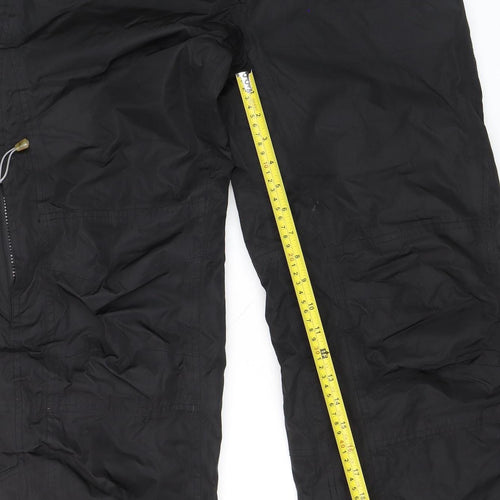 Trespass Womens Black Snow Pants Size 12 Waterproof Insulated Winter Trousers
