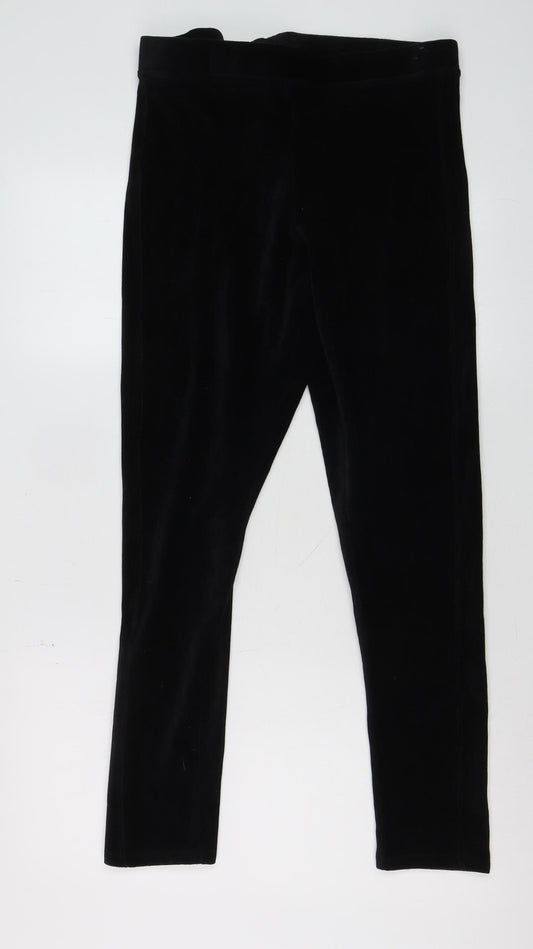 F&F Women Black Size 18 Velvet Leggings Elastic Waist