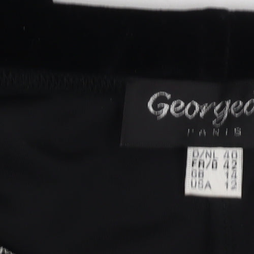 Georgedé Paris Women’s Black Velvet Leggings Size 12