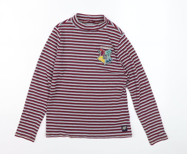 Marks and Spencer Girls Harry Potter Multicoloured Striped Long Sleeve Mock Neck T-Shirt 13-14 Years
