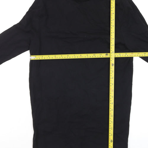 ASOS DESIGN Women's Black XS Long Sleeve Cotton Art Print T-Shirt