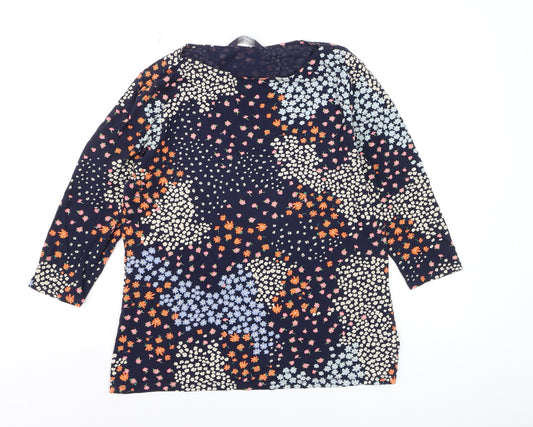 Marks and Spencer Women's Multicoloured Floral Jersey Top Size 16