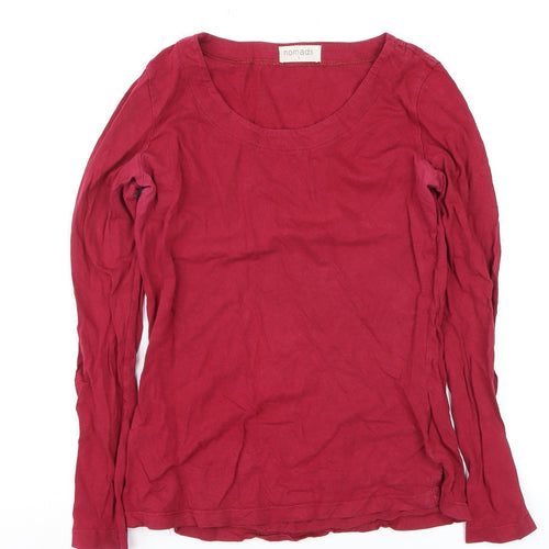 Nomads Womens Red Long Sleeve Cotton Jersey T-Shirt Size 8
