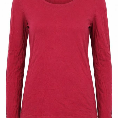 Nomads Womens Red Long Sleeve Cotton Jersey T-Shirt Size 8