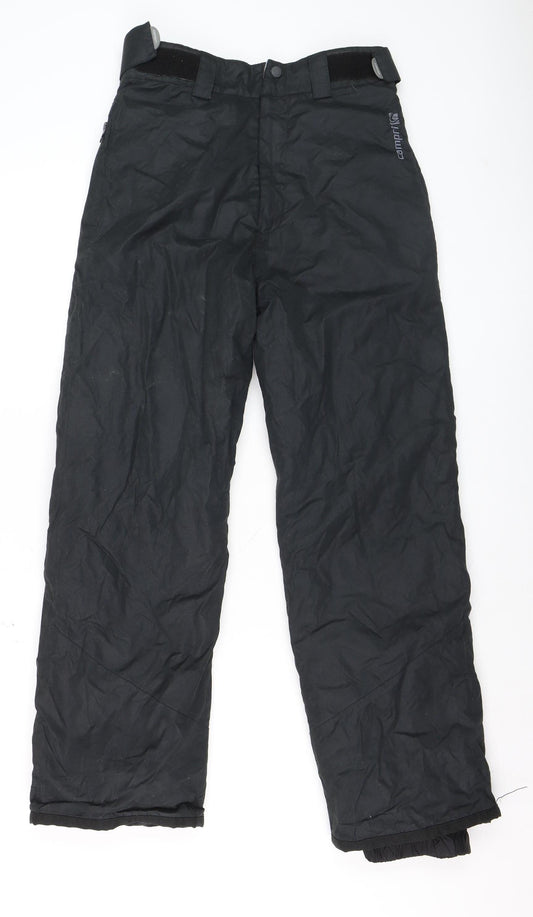Campri Boys Black Ski Salopettes Trousers 13 Years Winter Waterproof Pants