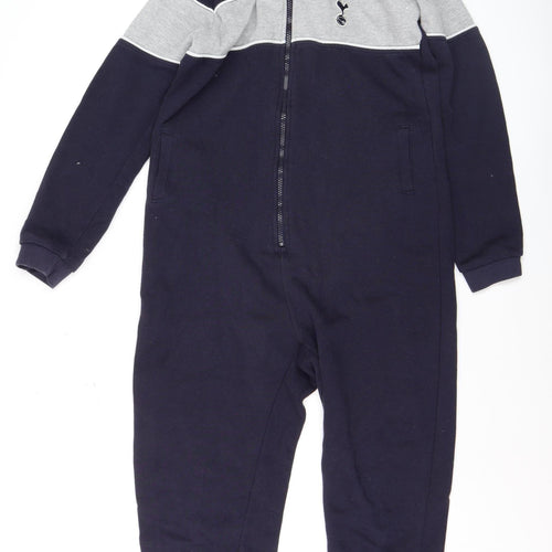 Tottenham Hotspur Boys Navy & Grey One Piece Hooded Pyjamas 11-12 Years