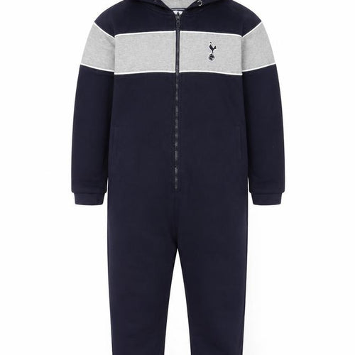 Tottenham Hotspur Boys Navy & Grey One Piece Hooded Pyjamas 11-12 Years
