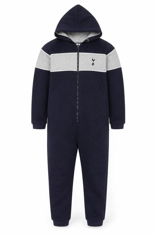Tottenham Hotspur Boys Navy & Grey One Piece Hooded Pyjamas 11-12 Years