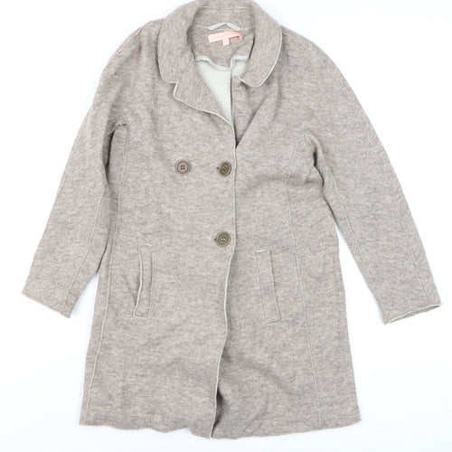 Jigsaw Junior Girls Beige Wool Blend Mid-Length Coat 8-9 Years