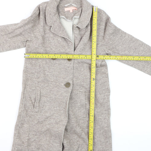 Jigsaw Junior Girls Beige Wool Blend Mid-Length Coat 8-9 Years