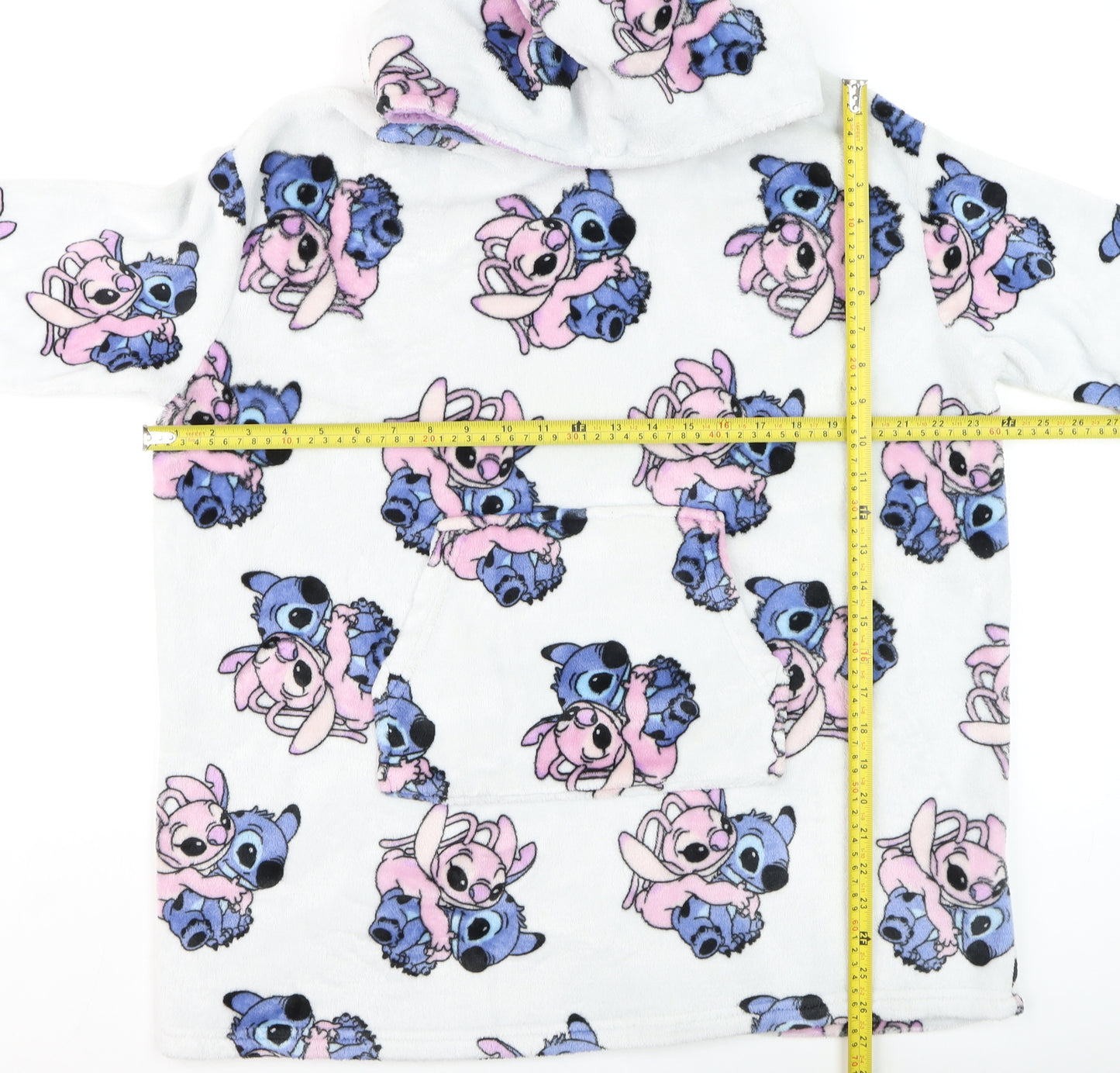 Disney Girls White Lilo & Stitch Fleece Hooded Robe 9-12 Years