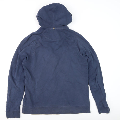 Pretty Green Men's Blue Full Zip Hoodie Size L Cotton Sweatshirt