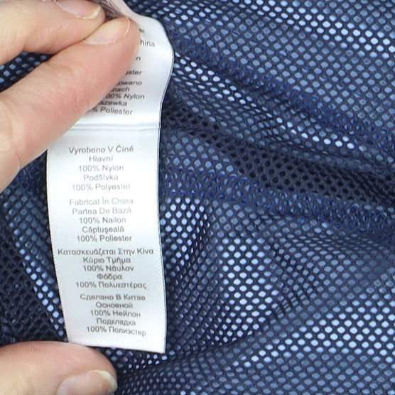 Next Men Blue XS Hooded Nylon Windbreaker Jacket