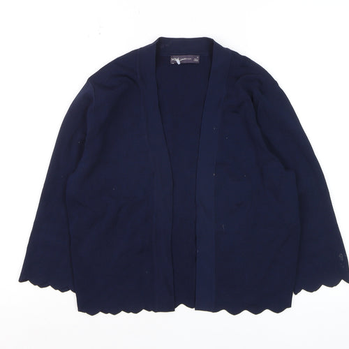 Marks and Spencer Womens Blue Size 10 Knit Open Cardigan