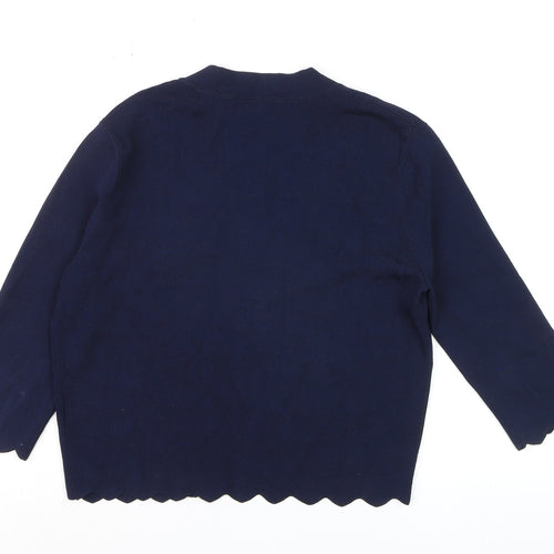 Marks and Spencer Womens Blue Size 10 Knit Open Cardigan