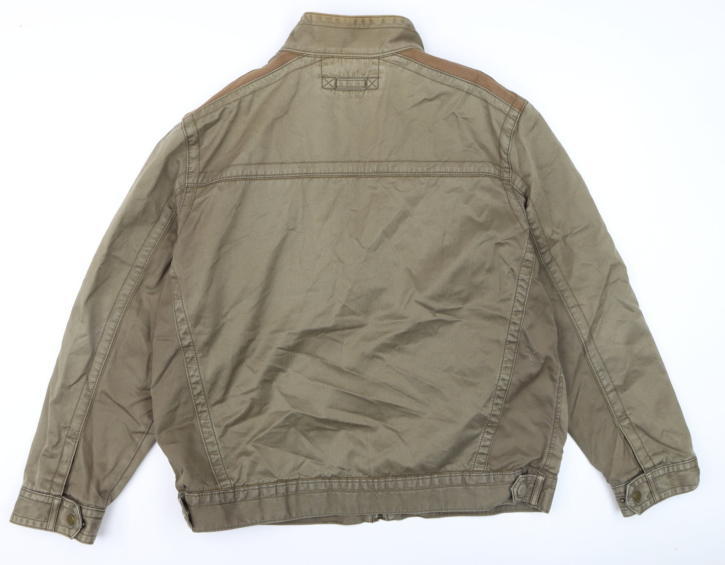 Marks and Spencer Men’s Brown XL Cotton Zip-Up Casual Jacket