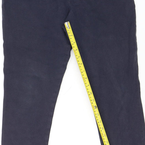 French Connection Women’s Blue Stretch High Rise Zip Leggings Size 12