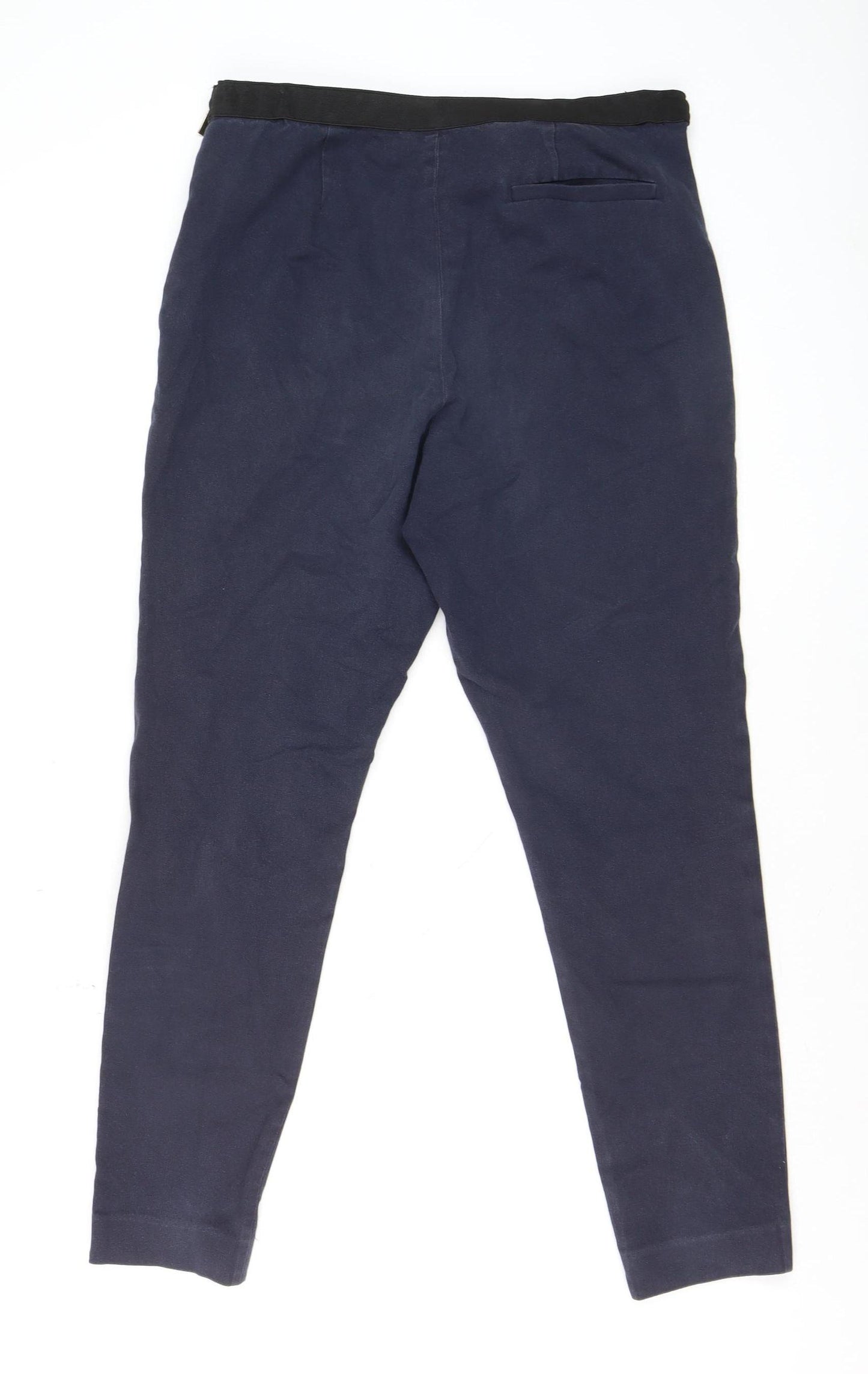 French Connection Women’s Blue Stretch High Rise Zip Leggings Size 12
