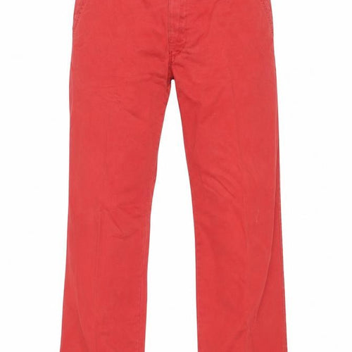 Nautica Men's Red Straight Fit Jeans Size 36 in Regular Cotton