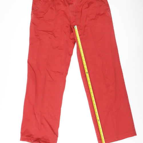 Nautica Men's Red Straight Fit Jeans Size 36 in Regular Cotton