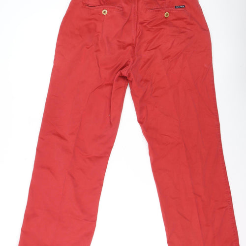 Nautica Men's Red Straight Fit Jeans Size 36 in Regular Cotton