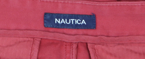 Nautica Men's Red Straight Fit Jeans Size 36 in Regular Cotton