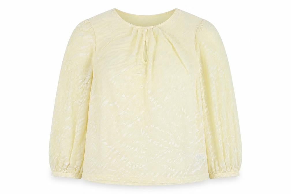 Front view of Next Women Ivory Lace Long Sleeve Tunic Blouse, size 14