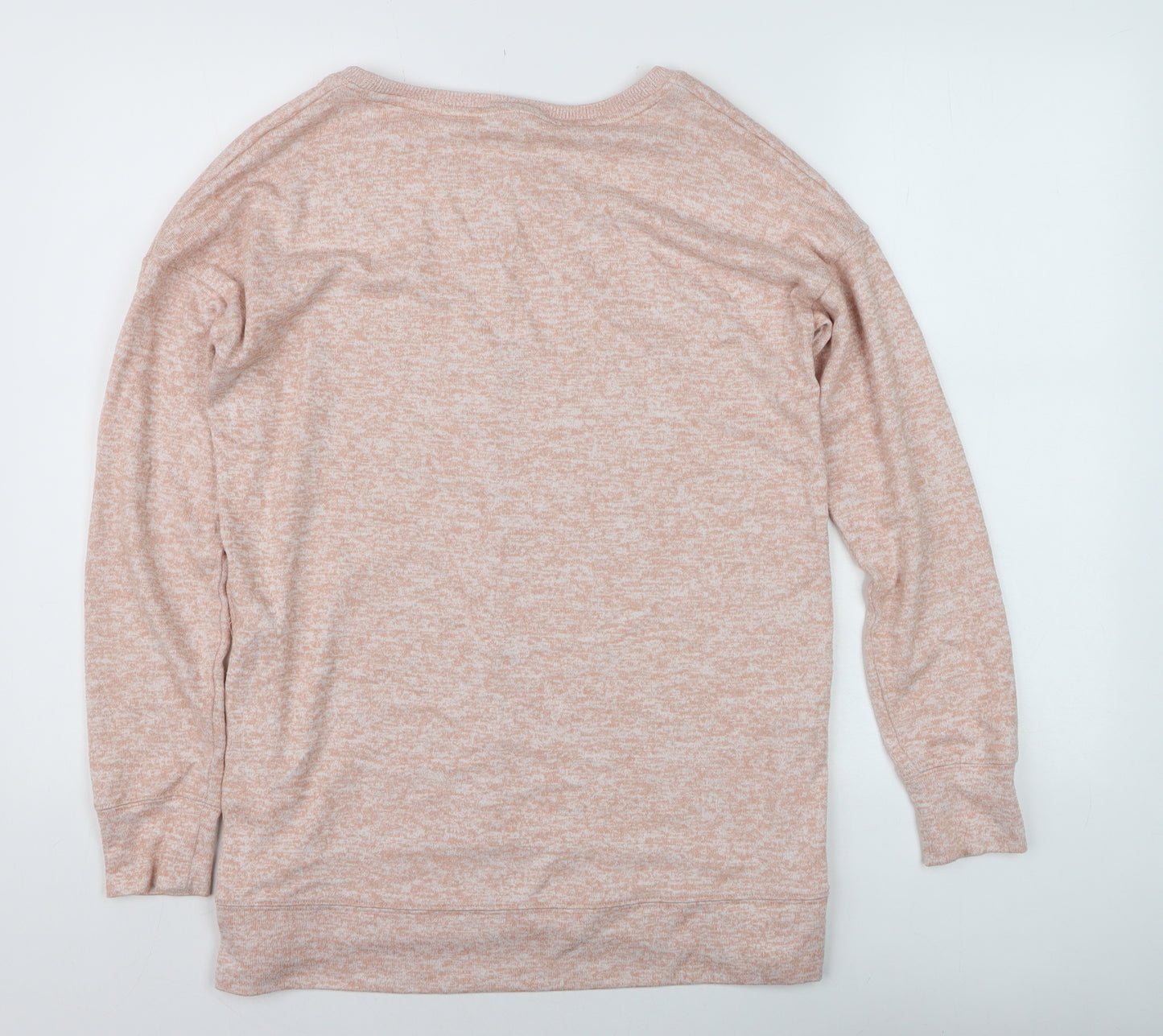Next Women Beige Size 10 Knit Button Pullover Jumper