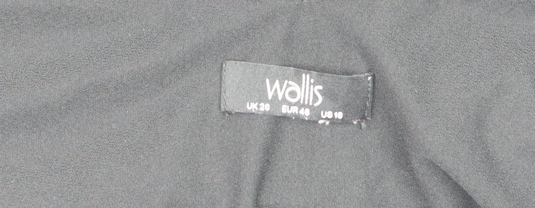 Wallis Women's Black Velvet V-Neck Camisole Tank Top Size 20