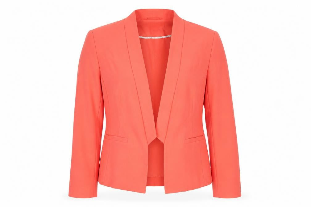 Front view of Marks & Spencer Women Orange Blazer, size 14, Regular Lightweight Jacket