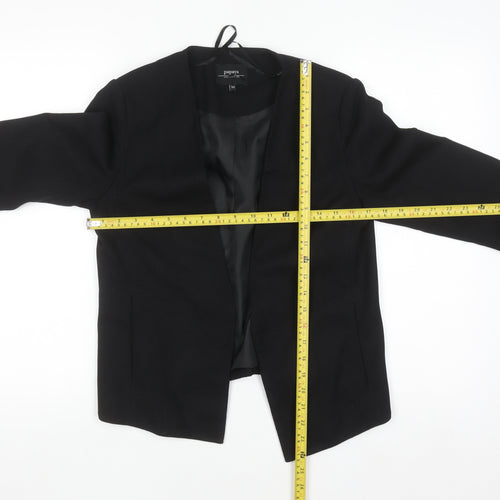 Papaya Women Black Regular Fit Tailored Blazer Jacket Size 10