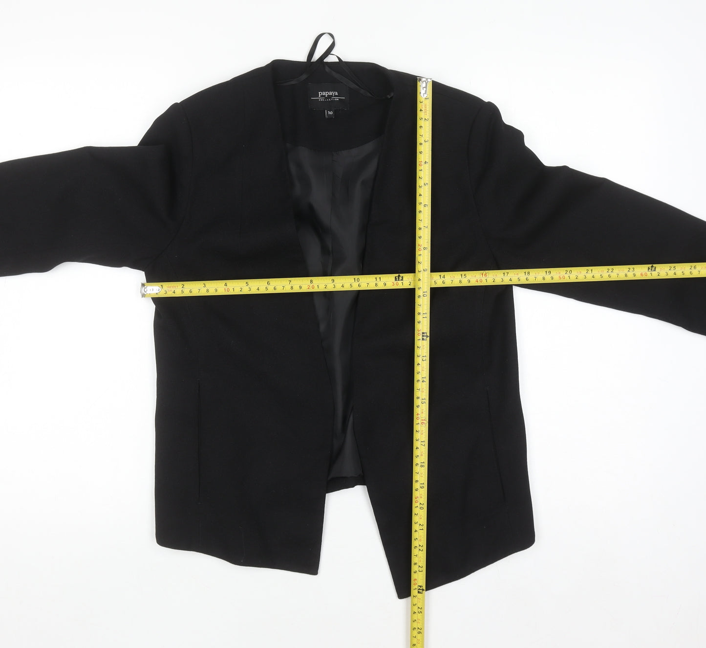 Papaya Women Black Regular Fit Tailored Blazer Jacket Size 10