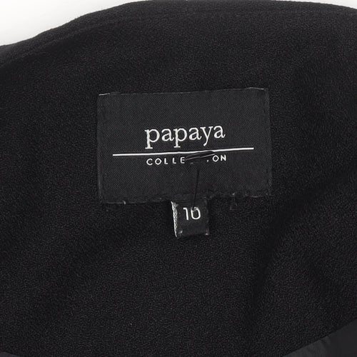 Papaya Women Black Regular Fit Tailored Blazer Jacket Size 10