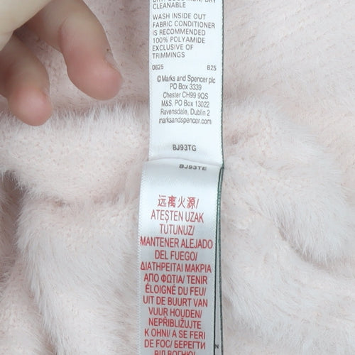 Marks and Spencer Womens Soft Pink L Pullover Knit Jumper