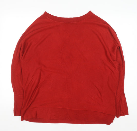 Marks and Spencer Women Red Size 20 Acrylic Crew Neck Jumper