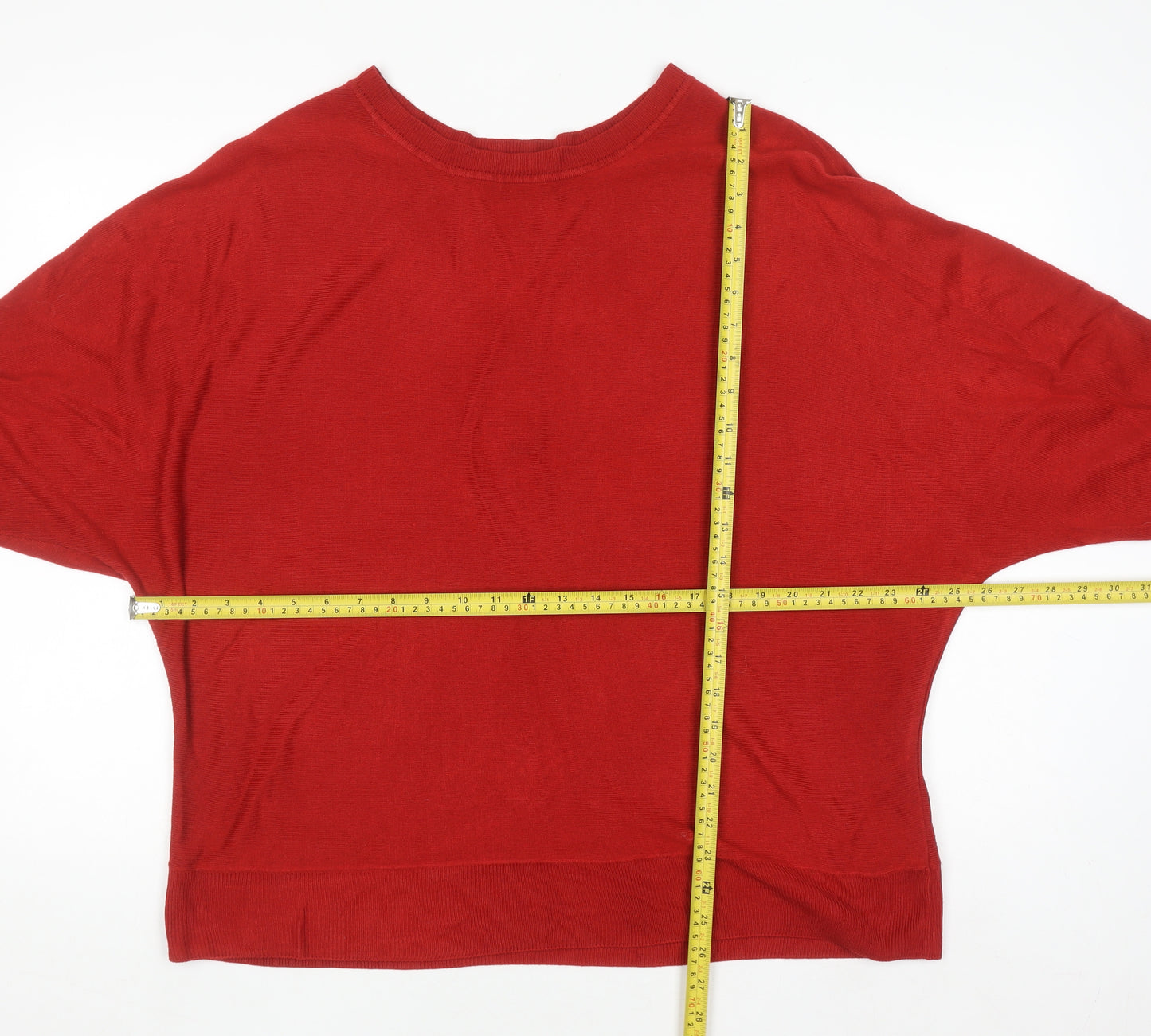 Marks and Spencer Women Red Size 20 Acrylic Crew Neck Jumper