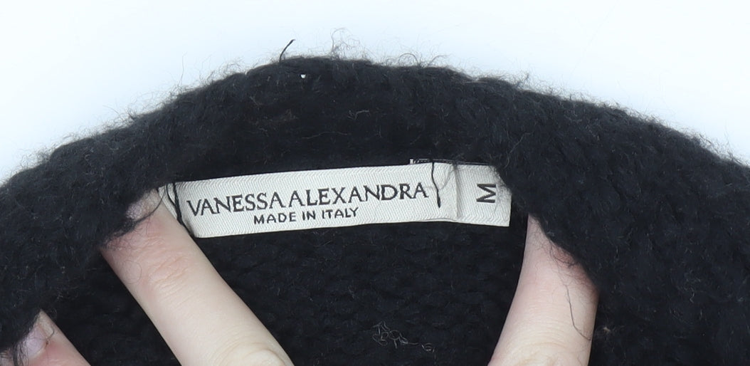 Vanessa Alexandra Women's Black Knit Long Cardigan M