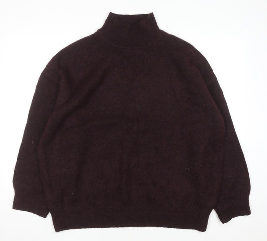 F&F Womens Brown Roll Neck Knit Jumper Size L