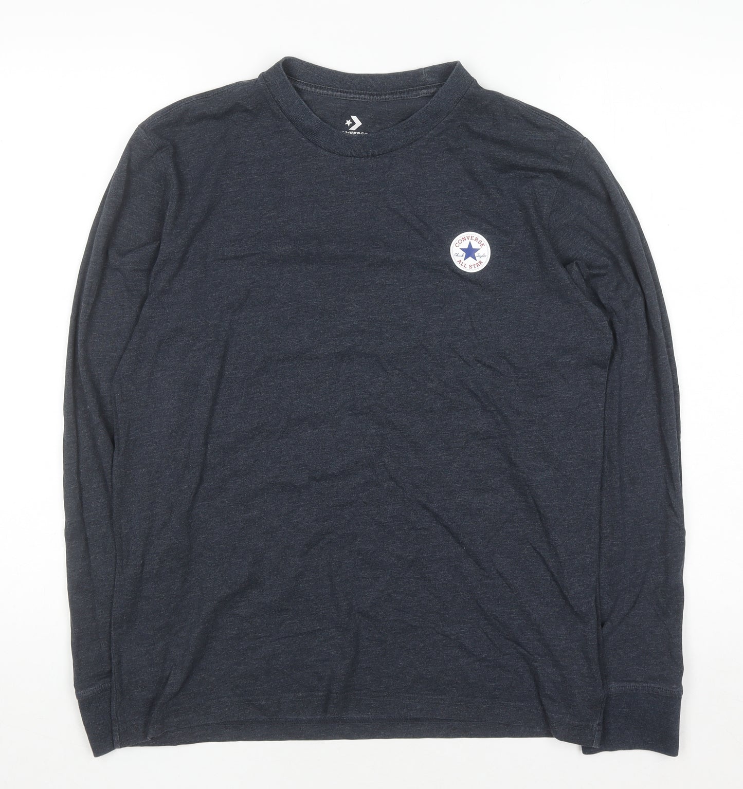 Converse Men's Blue Long Sleeve Crew Neck Casual Top Size S