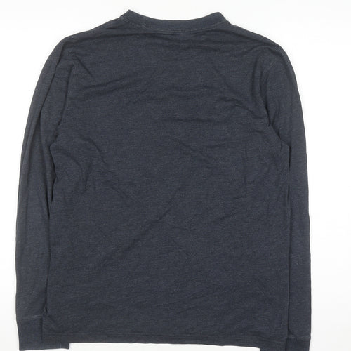 Converse Men's Blue Long Sleeve Crew Neck Casual Top Size S