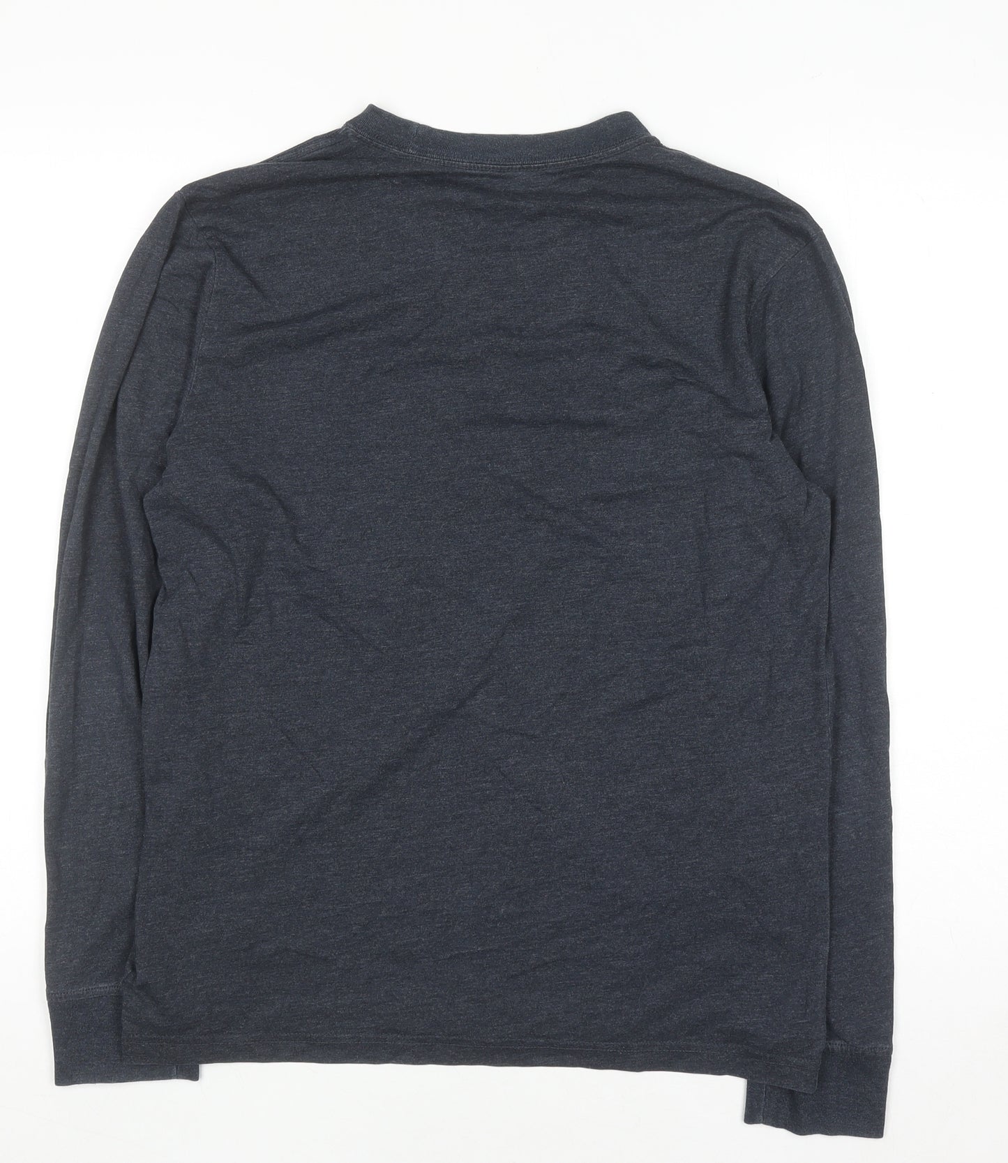 Converse Men's Blue Long Sleeve Crew Neck Casual Top Size S