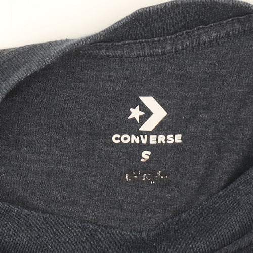 Converse Men's Blue Long Sleeve Crew Neck Casual Top Size S