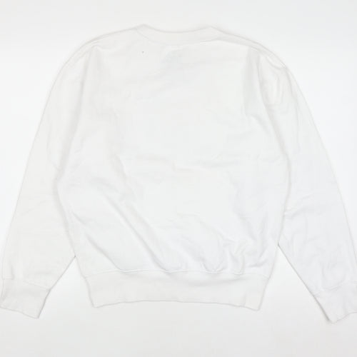 Fanta White XS Women's Graphic Crew Neck Pullover Sweatshirt