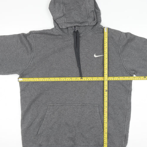 Nike Men's Grey Pullover Hoodie M Regular Fleece Sportswear