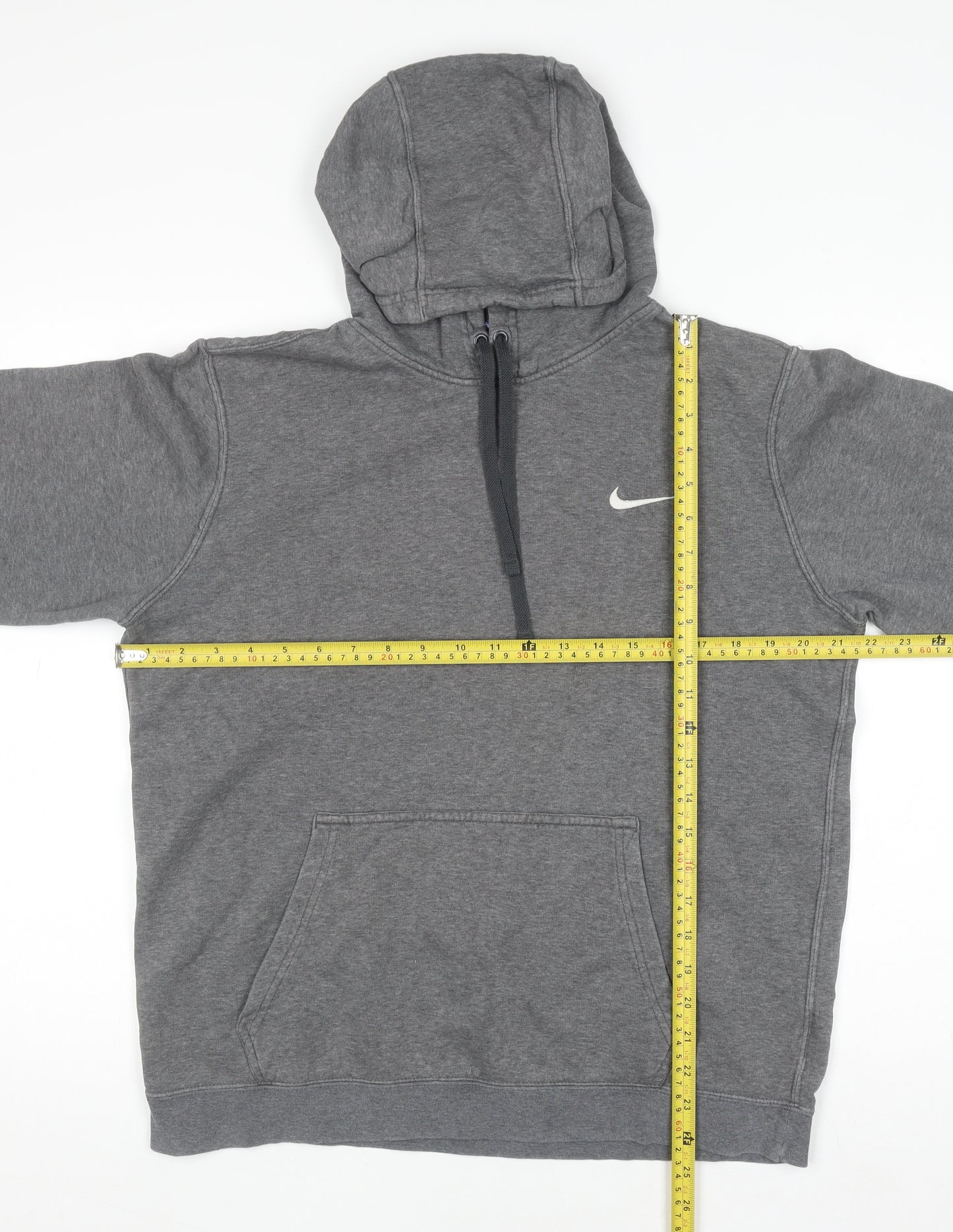 Nike Men's Grey Pullover Hoodie M Regular Fleece Sportswear