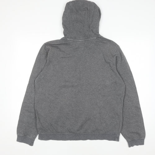Nike Men's Grey Pullover Hoodie M Regular Fleece Sportswear