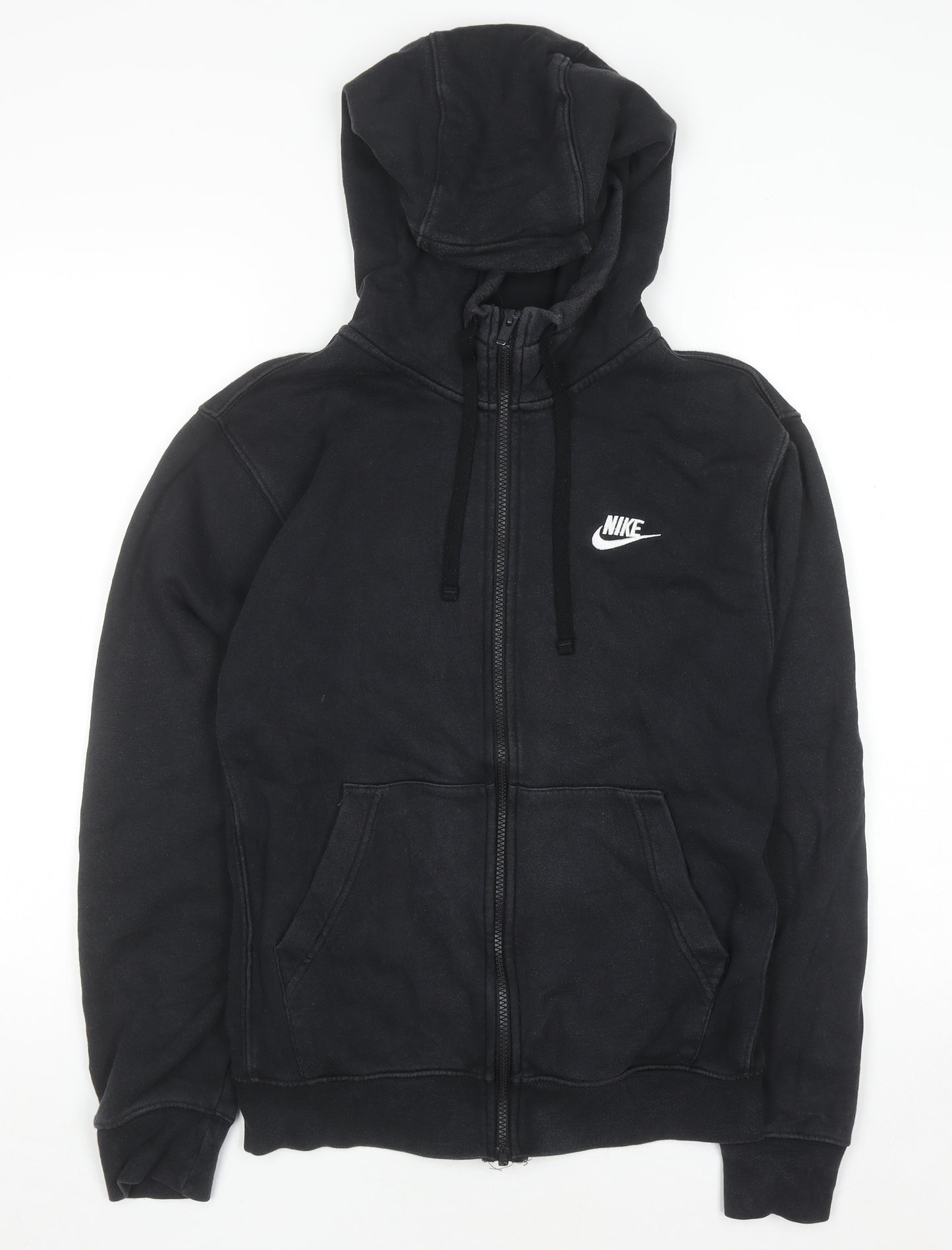 Nike Men's Black Full Zip Hoodie Size S Fleece Sweatshirt