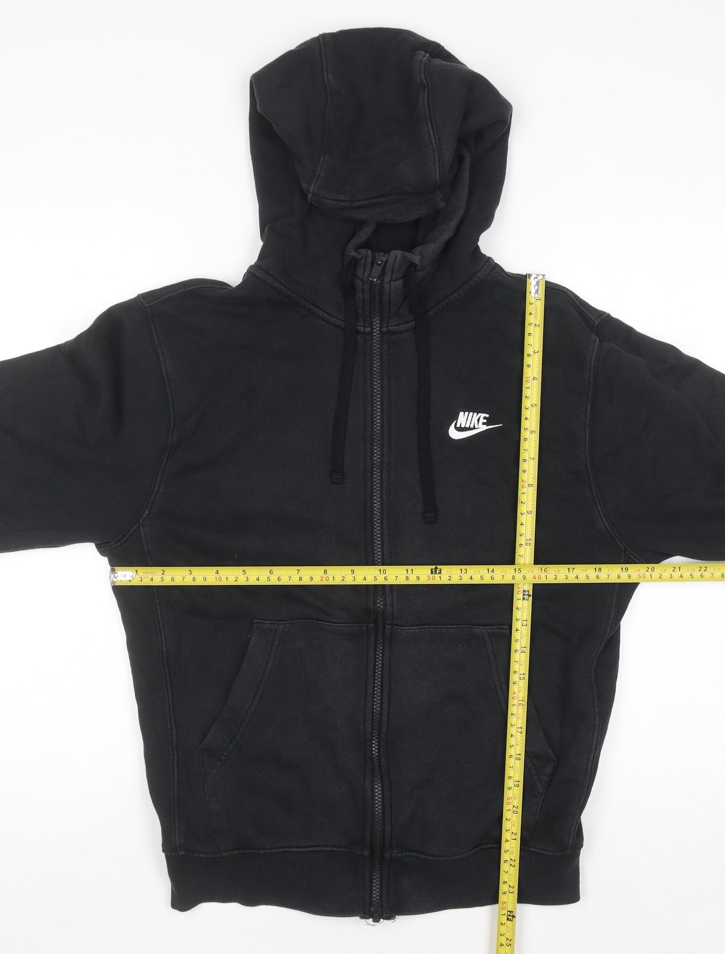 Nike Men's Black Full Zip Hoodie Size S Fleece Sweatshirt